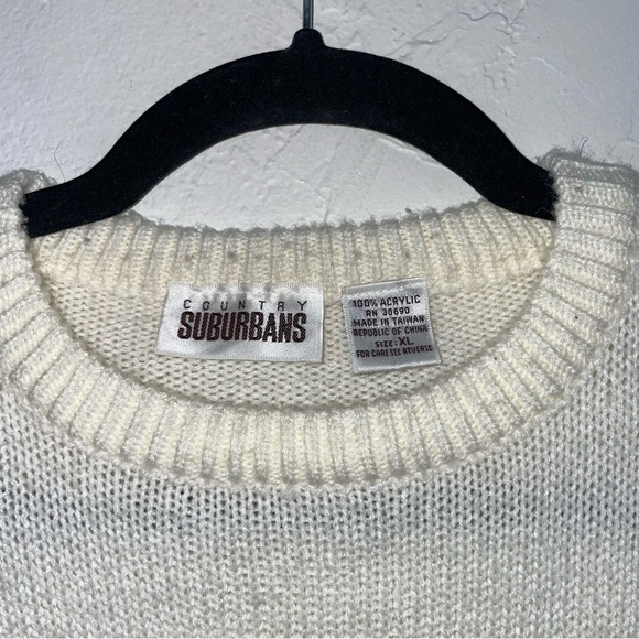 Vintage Grannycore Country Graphic Knit Crewneck Sweater - Picture 4 of 4